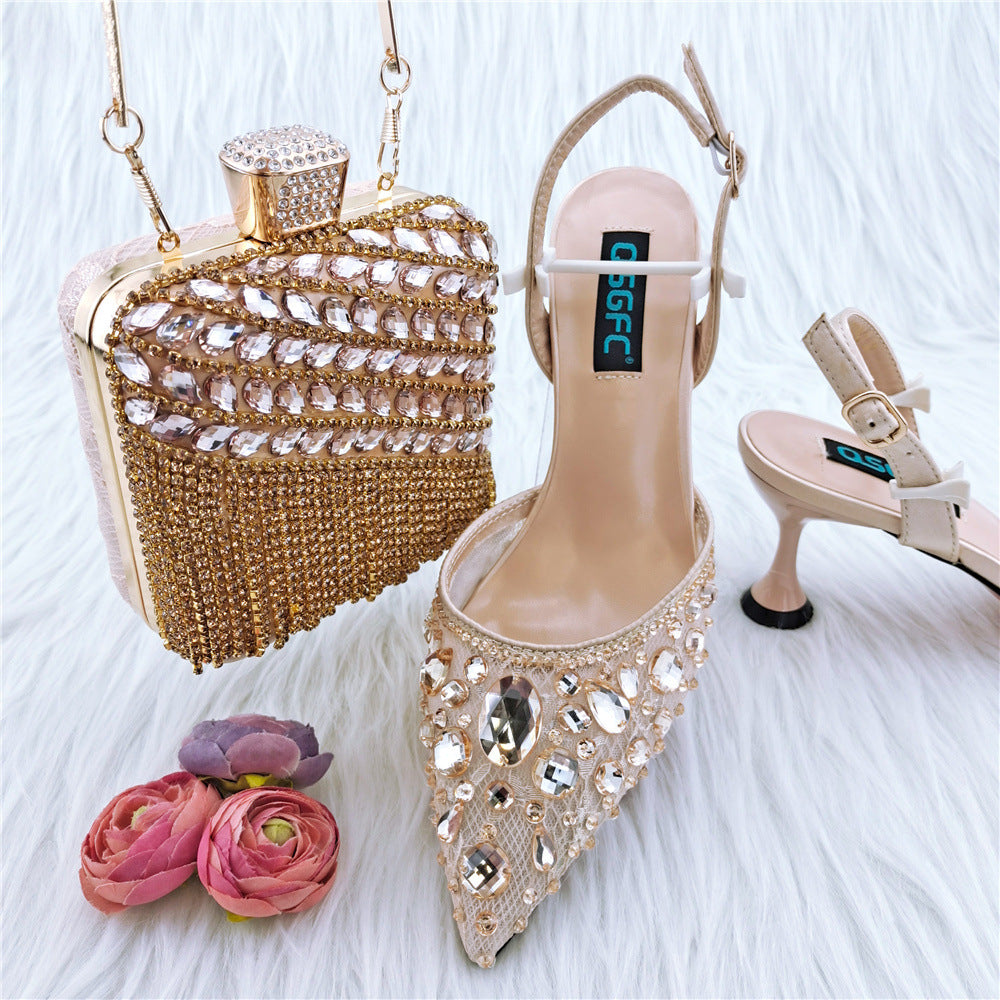 Glamorous Party Essentials: Sparkling Sandals and Diamond Bags