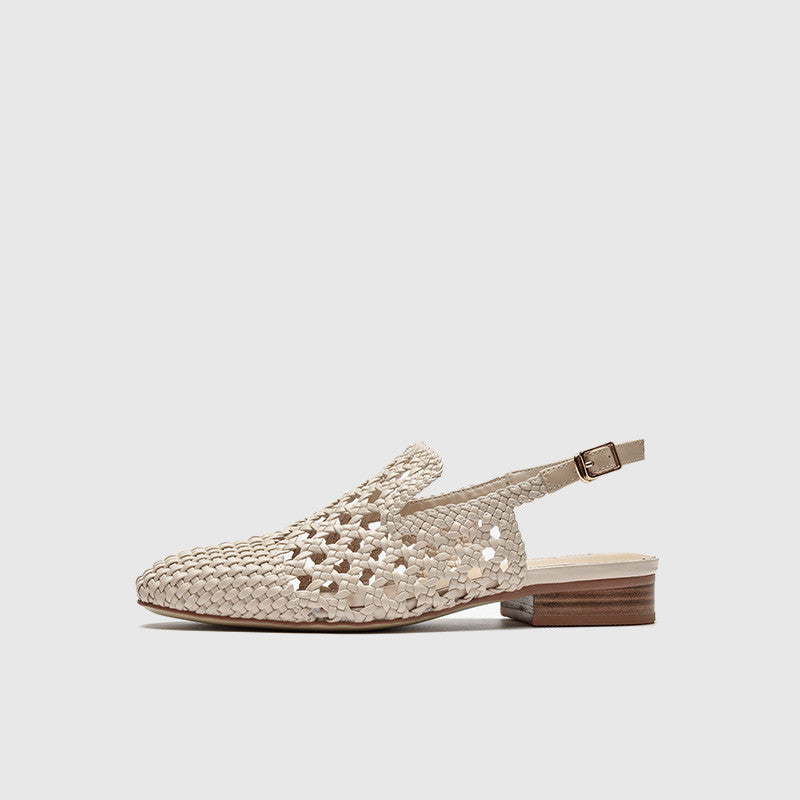 Elegant Hand-Made French Leather Woven Sandals: A Chic Summer Essential