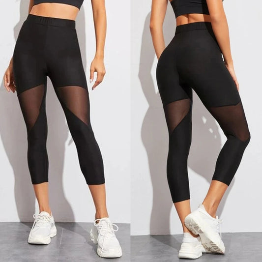 Patchwork™ Black Mesh Leggings