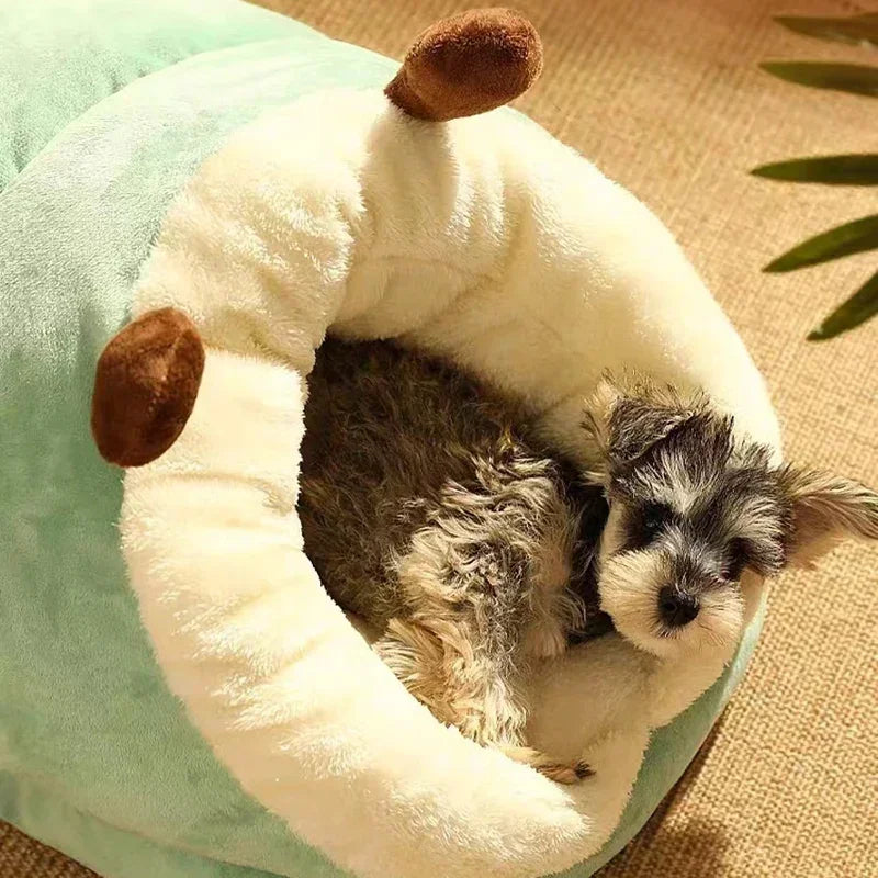 Cozy Plush Pet Nest - Warm, Comfy Sleeping Cave for Dogs & Cats