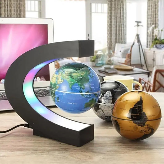 Levitating World Globe - Mesmerizing Antigravity Lamp with LED Illumination