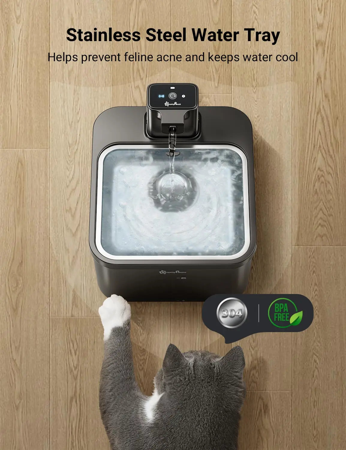 DownyPow™ Cats & Dogs Automatic Stainless Steel Drinking Water Fountain