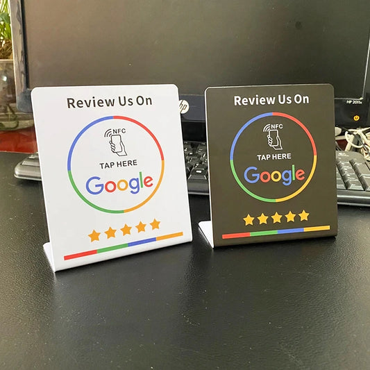 Elevate Your Google Reviews with the Programmable NFC Display Card