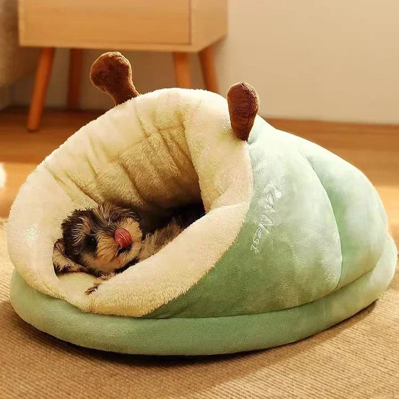 Cozy Plush Pet Nest - Warm, Comfy Sleeping Cave for Dogs & Cats