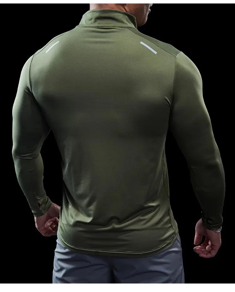 Optimize Your Workout: Premium Men's Fitness Zipper Tee