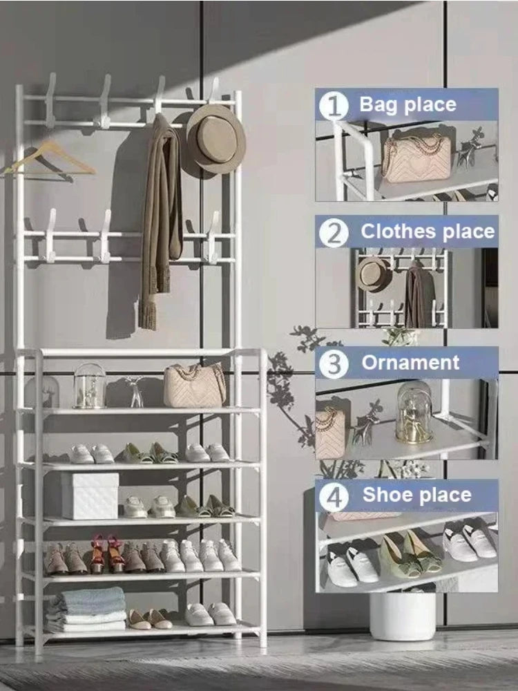 Versatile Storage Solution: DIY Multi-Tier Shoe Rack, Clothing, and Accessory Organizer for Tidy Living Spaces