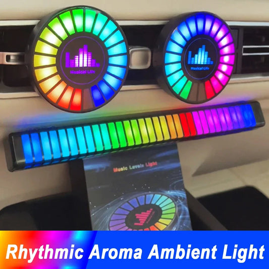 Elevate Your Driving Experience with the Car Music Rhythm Lamp Air Freshener