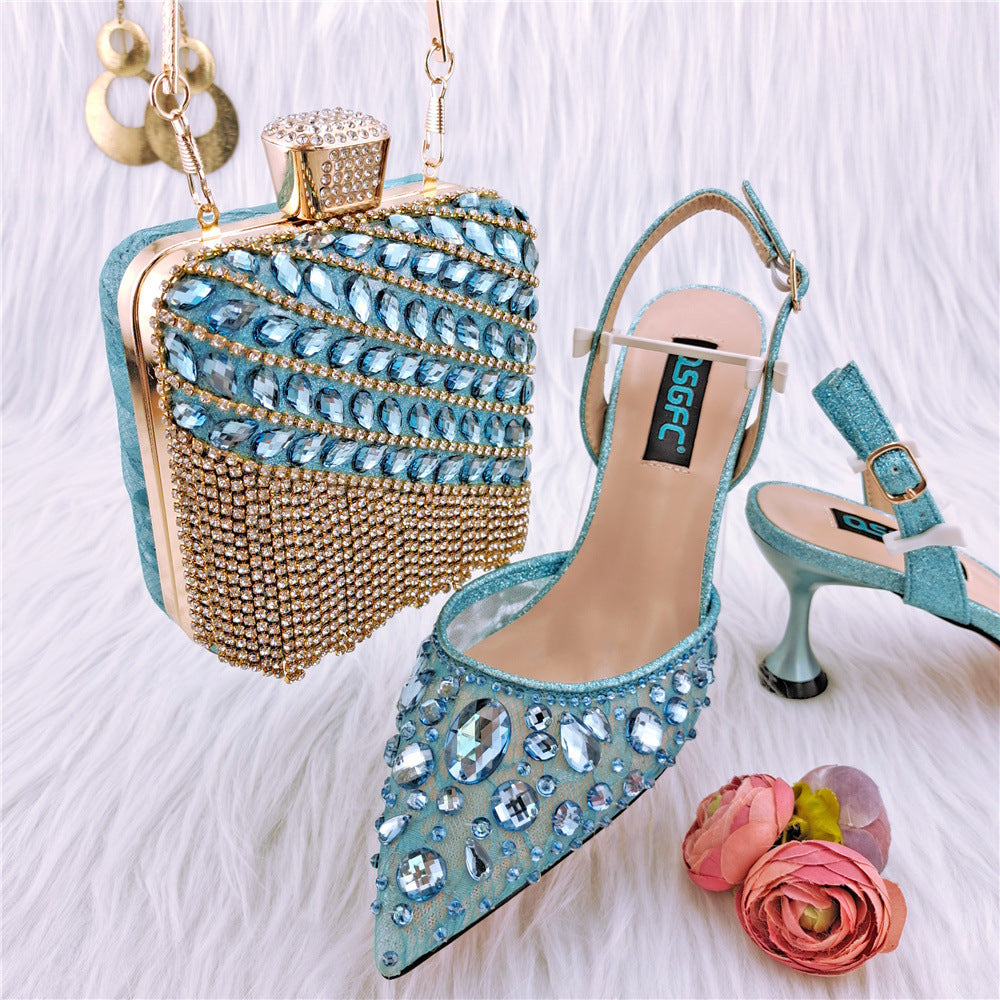 Glamorous Party Essentials: Sparkling Sandals and Diamond Bags